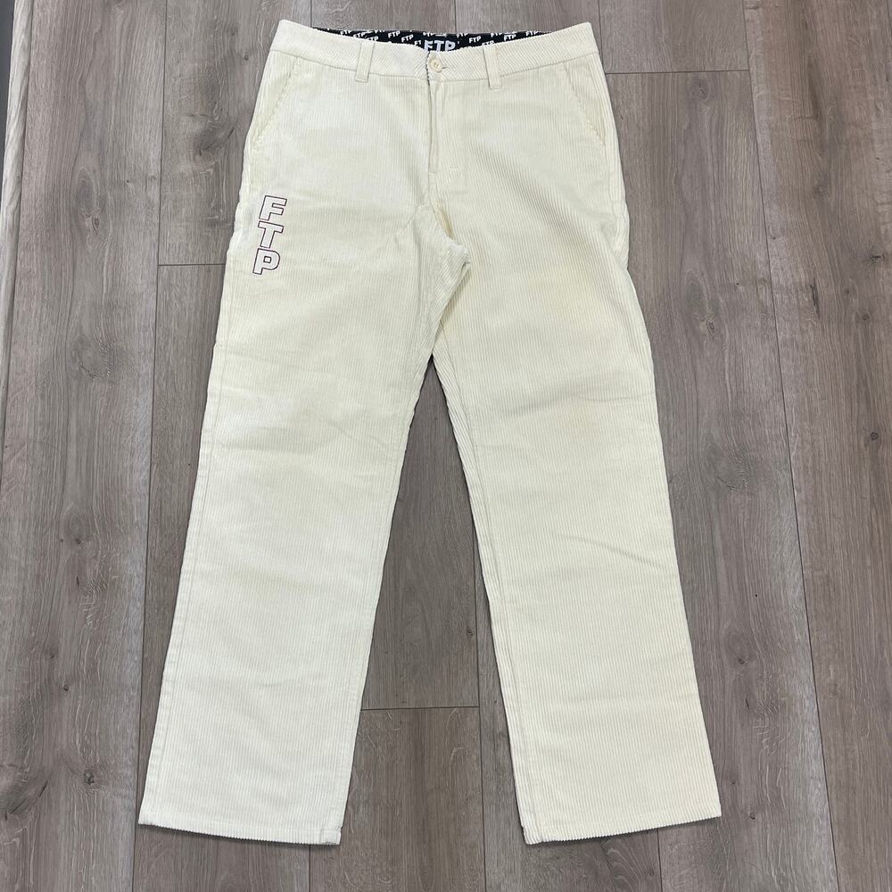 SS22 FTP Corduroy Chino Pant Cream SIZE 34 B7
